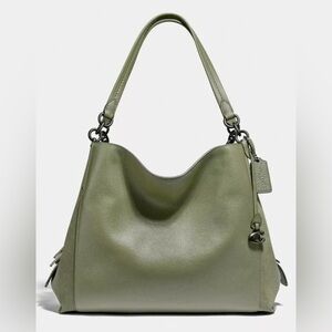 Coach Sage Green Leather Hobo Bag